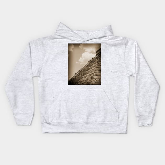 Walking Up The Pyramid Kids Hoodie by KirtTisdale